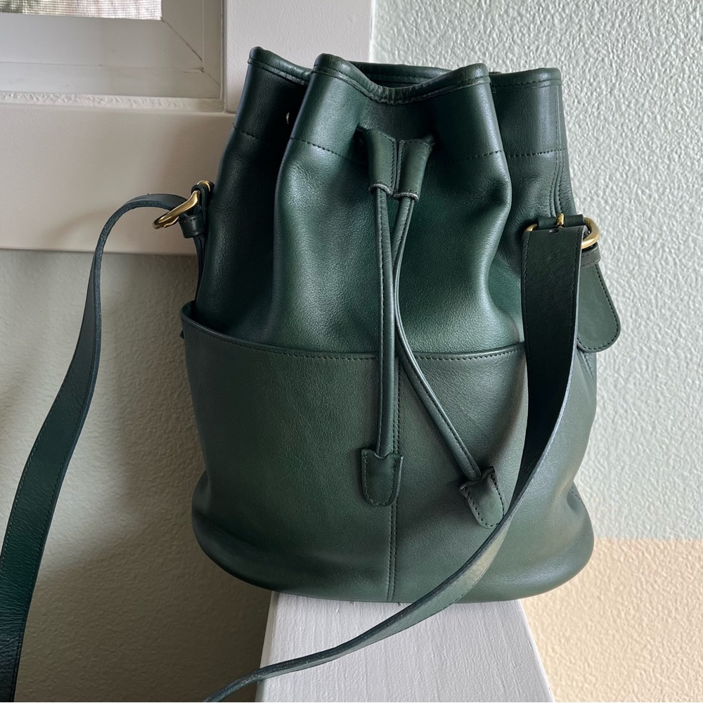 Vintage Bottle Green Coach Thompson Drawstring - Style 4151 - Picture 15 of 15